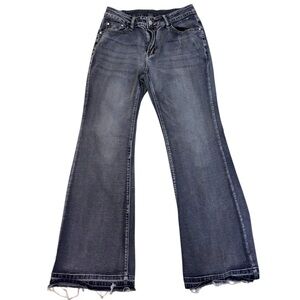 ROMWE Y2K Wide Leg Flare Gray Jeans Size L